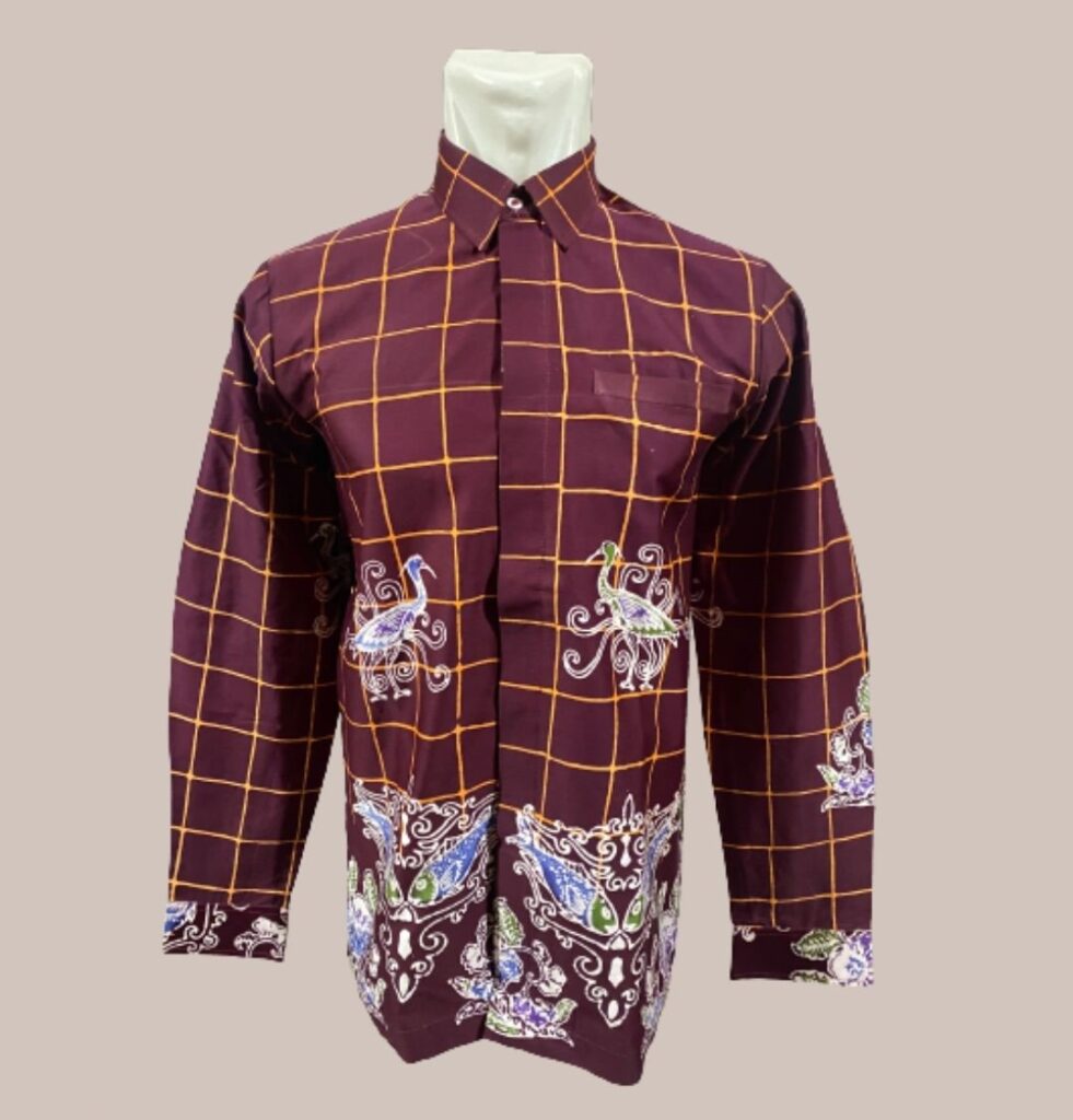 Kemeja-Batik-Cap-Lengan-Panjang-Katun-Silk-Prima-Motif-Jaring-2