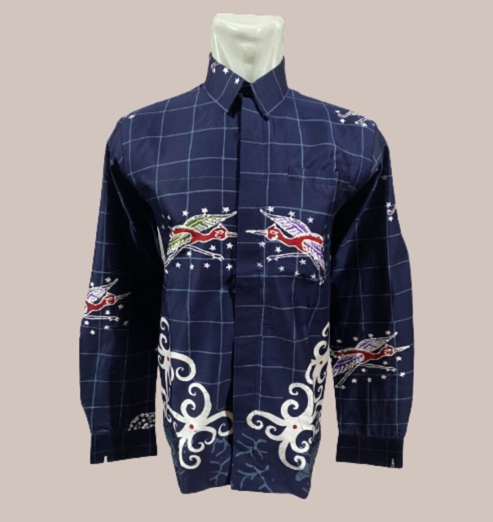 Kemeja-Batik-Cap-Lengan-Panjang-Katun-Silk-Prima-Motif-Jaring-4